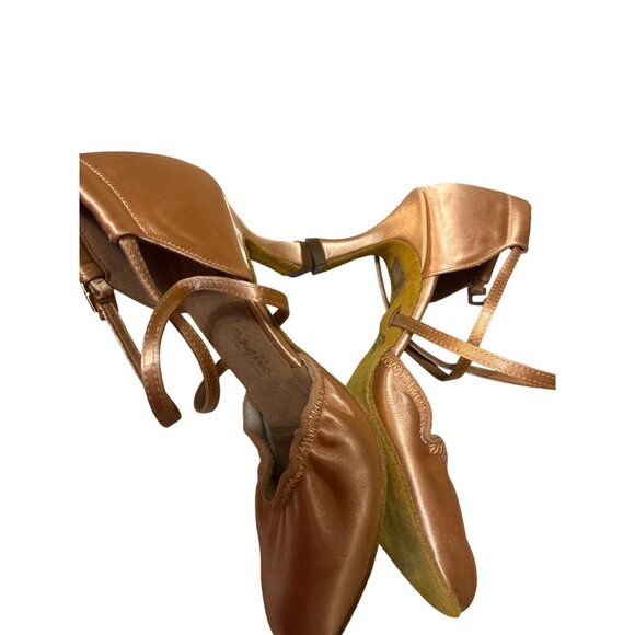 International Dance Shoes Satin Ballroom Dance Heels Strappy Adjustable Buckle S - Picture 8 of 8